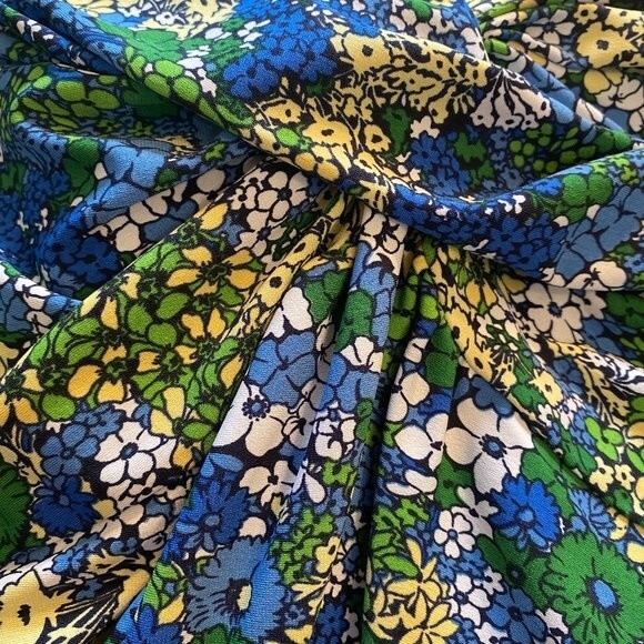 New Direction Boho Floral Tie Die V-Neck Short Sleeve Womens Top Size L - Picture 8 of 10